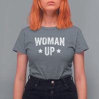 Woman Up T Shirt For Women Fitness Gym Workout Feminist - Wonder Print Shop