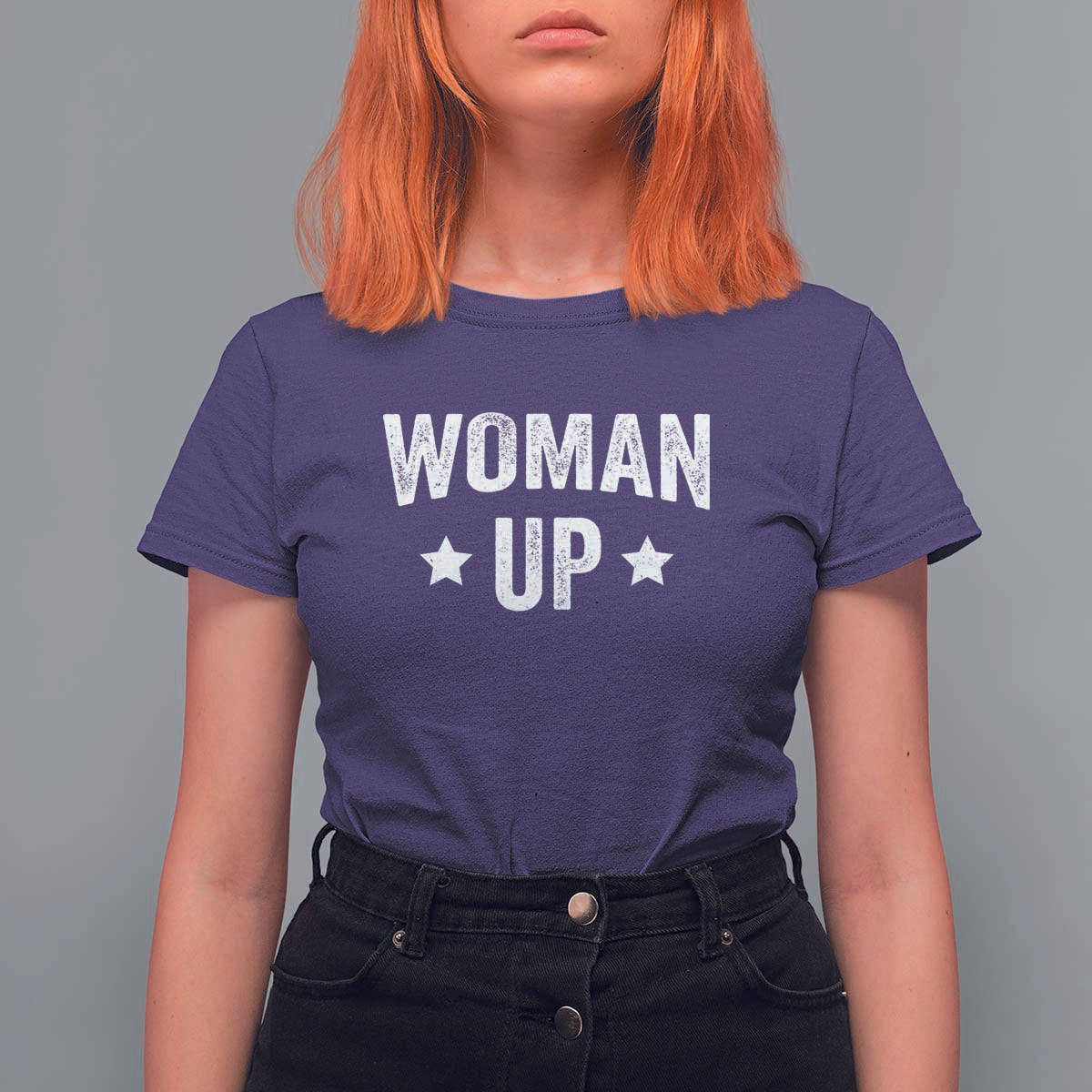 Woman Up T Shirt For Women Fitness Gym Workout Feminist - Wonder Print Shop
