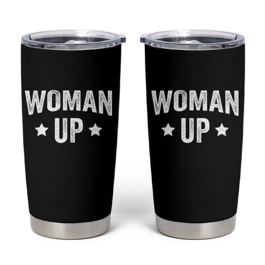 Woman Up Tumbler Cup Fitness Gym Workout Feminist - Wonder Print Shop