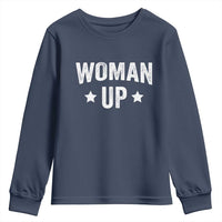 Woman Up Youth Sweatshirt Fitness Gym Workout Feminist - Wonder Print Shop