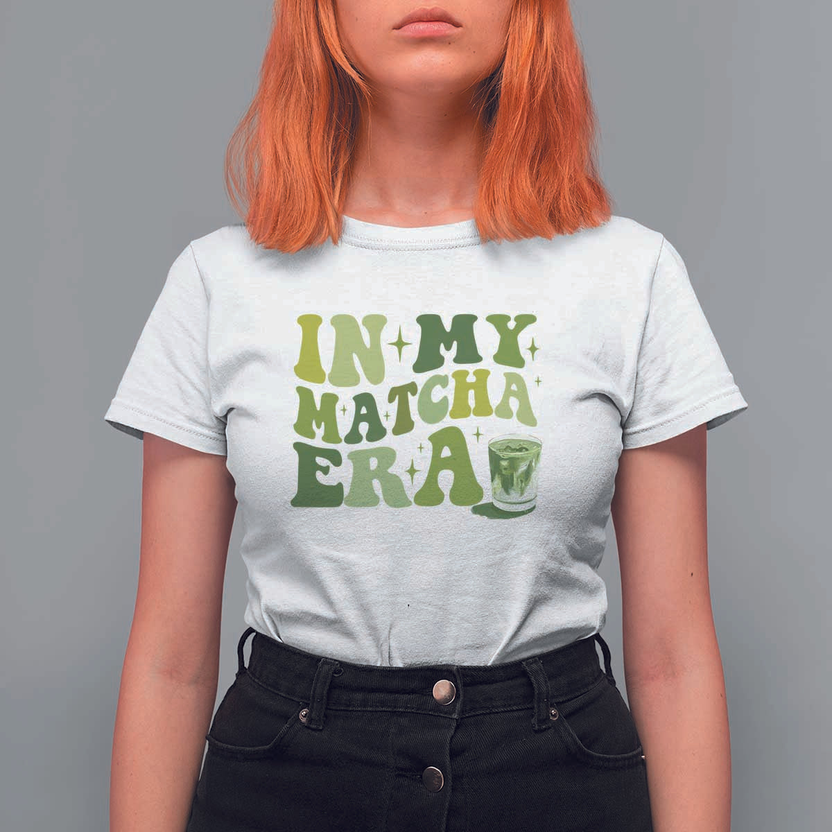 In My Matcha Era T Shirt For Women Matcha Latte Lover - Wonder Print Shop