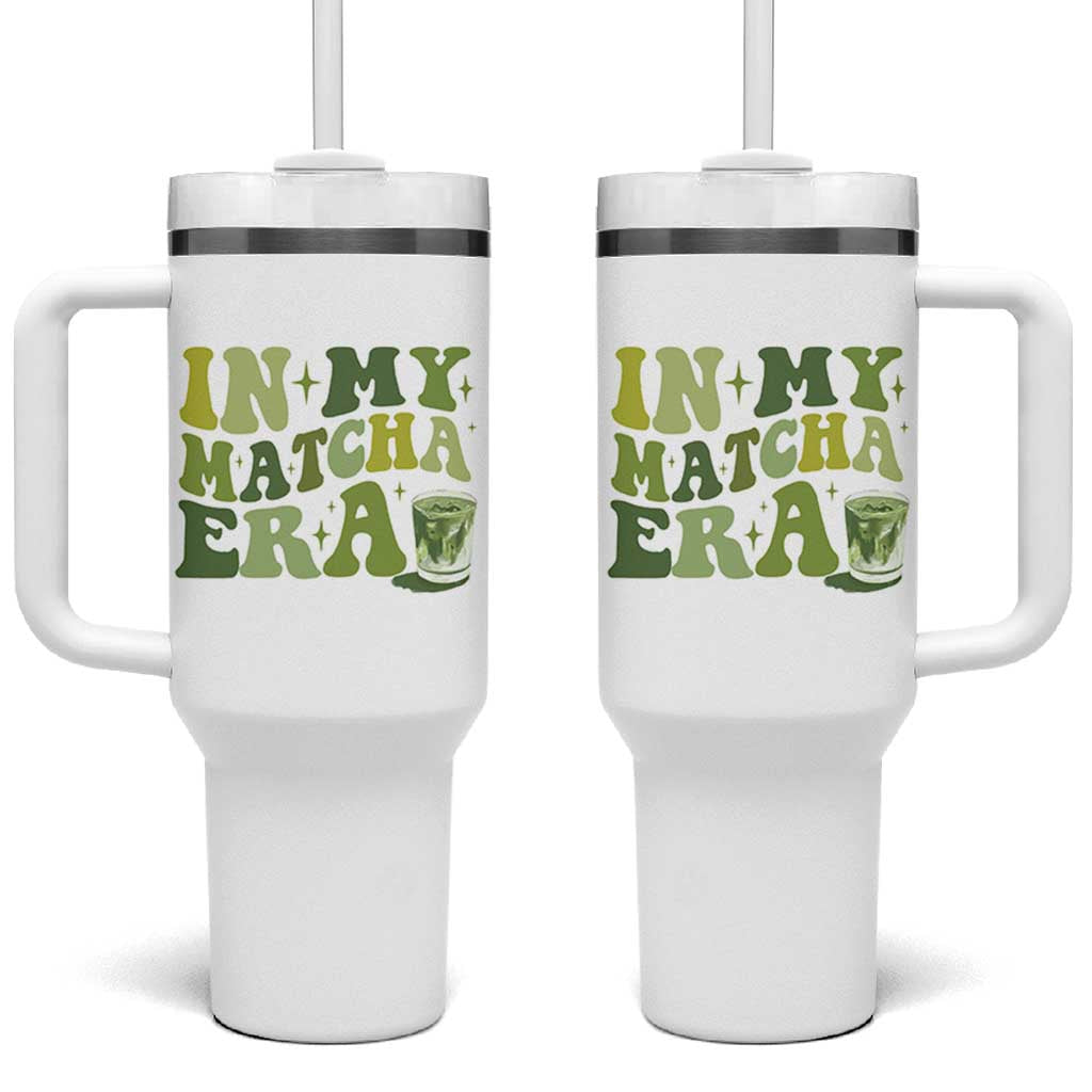In My Matcha Era Tumbler With Handle Matcha Latte Lover - Wonder Print Shop
