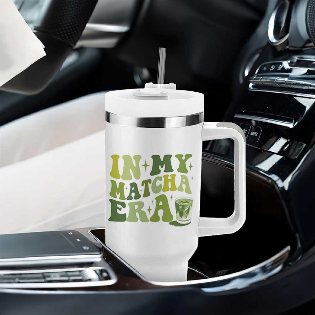 In My Matcha Era Tumbler With Handle Matcha Latte Lover - Wonder Print Shop