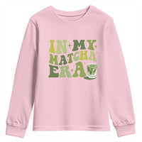 In My Matcha Era Youth Sweatshirt Matcha Latte Lover - Wonder Print Shop