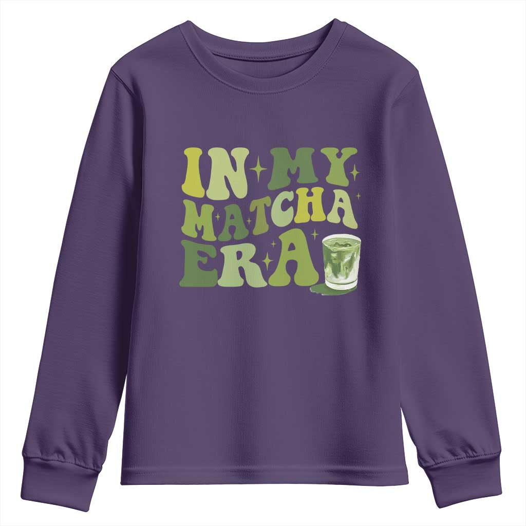 In My Matcha Era Youth Sweatshirt Matcha Latte Lover - Wonder Print Shop