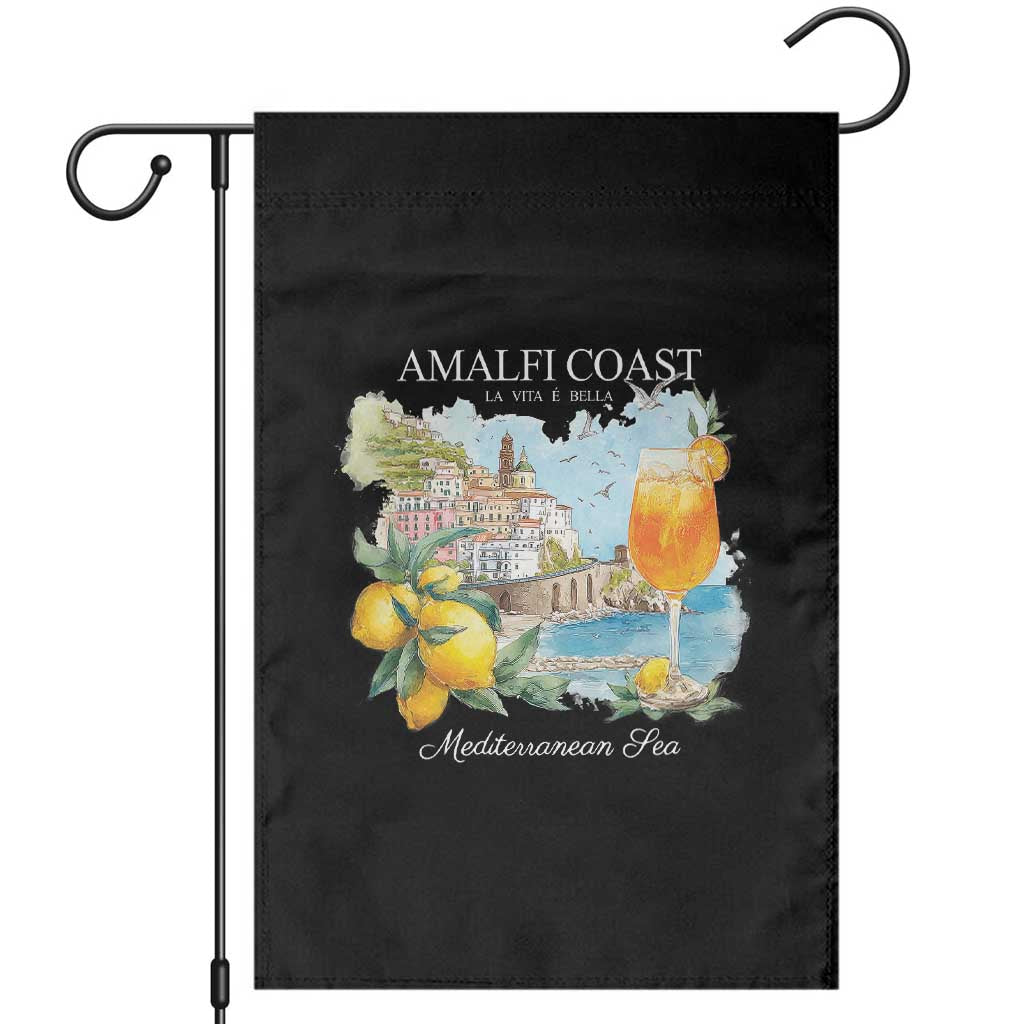 Amalfi Coast Italy Travel Garden Flag La Vita E Bella Lemon Travel Souvenir - Wonder Print Shop