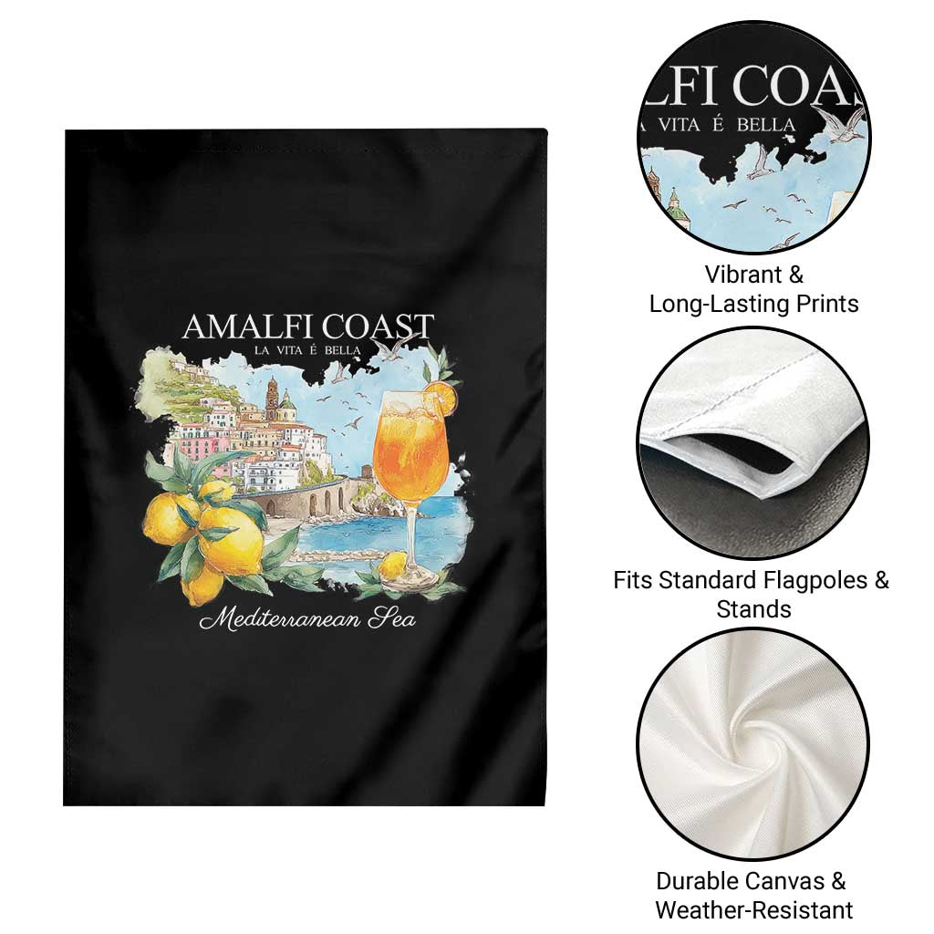 Amalfi Coast Italy Travel Garden Flag La Vita E Bella Lemon Travel Souvenir - Wonder Print Shop