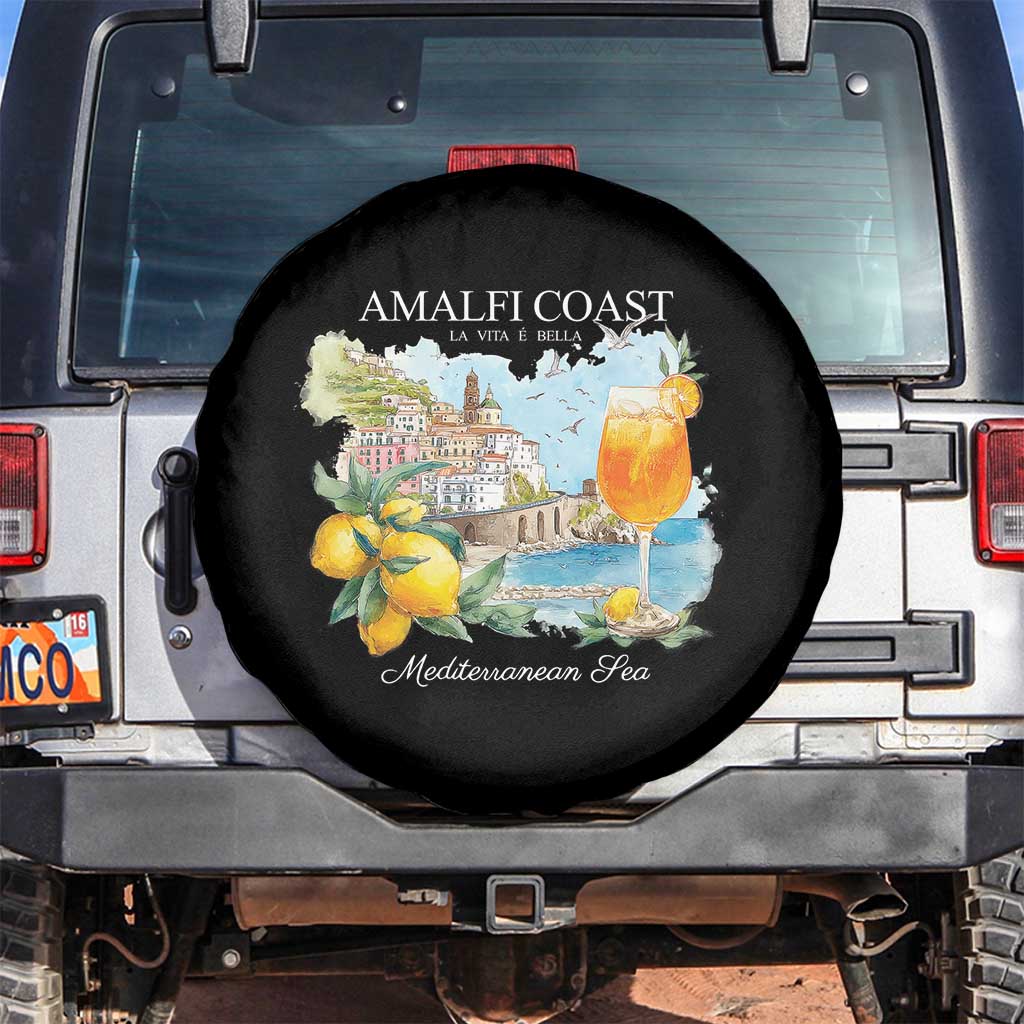 Amalfi Coast Italy Travel Spare Tire Cover La Vita E Bella Lemon Travel Souvenir - Wonder Print Shop