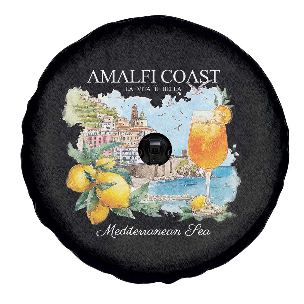 Amalfi Coast Italy Travel Spare Tire Cover La Vita E Bella Lemon Travel Souvenir - Wonder Print Shop