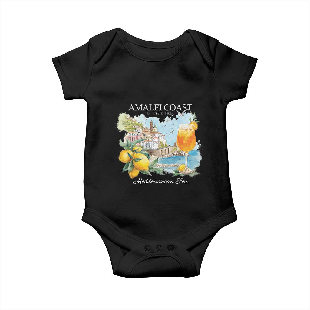 Amalfi Coast Italy Travel Baby Onesie La Vita E Bella Lemon Travel Souvenir - Wonder Print Shop
