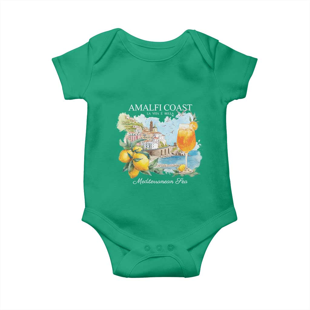 Amalfi Coast Italy Travel Baby Onesie La Vita E Bella Lemon Travel Souvenir - Wonder Print Shop