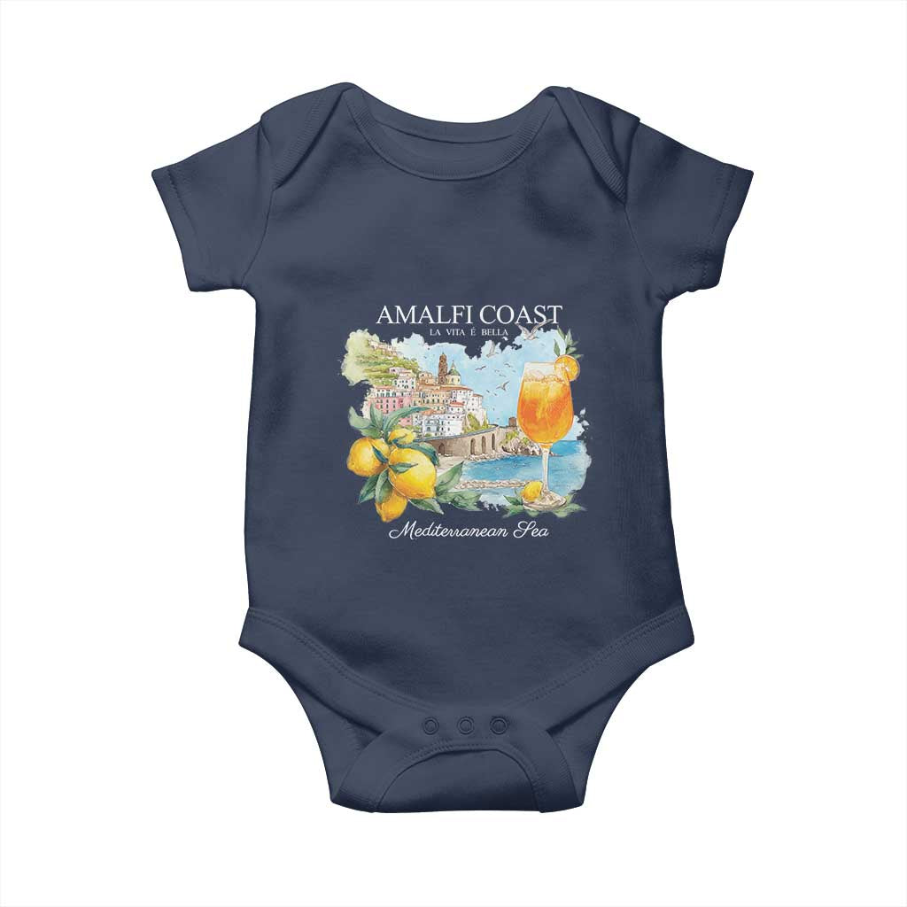Amalfi Coast Italy Travel Baby Onesie La Vita E Bella Lemon Travel Souvenir - Wonder Print Shop