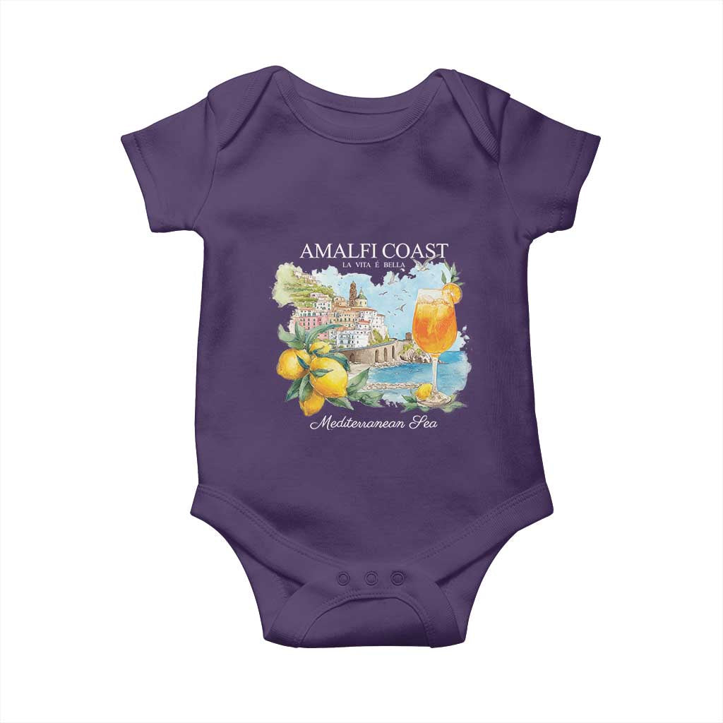 Amalfi Coast Italy Travel Baby Onesie La Vita E Bella Lemon Travel Souvenir - Wonder Print Shop