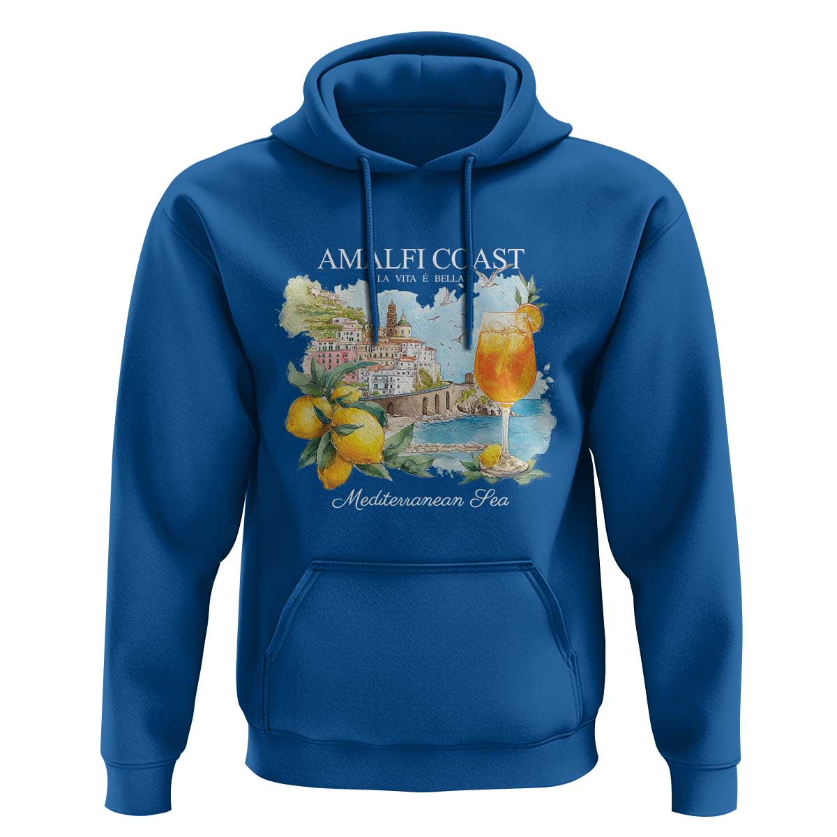 Amalfi Coast Italy Travel Hoodie La Vita E Bella Lemon Travel Souvenir - Wonder Print Shop