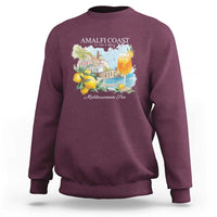 Amalfi Coast Italy Travel Sweatshirt La Vita E Bella Lemon Travel Souvenir - Wonder Print Shop