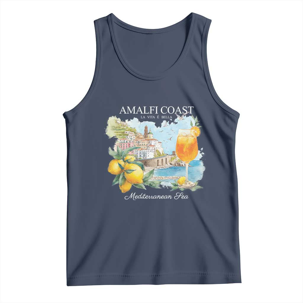 Amalfi Coast Italy Travel Tank Top La Vita E Bella Lemon Travel Souvenir - Wonder Print Shop