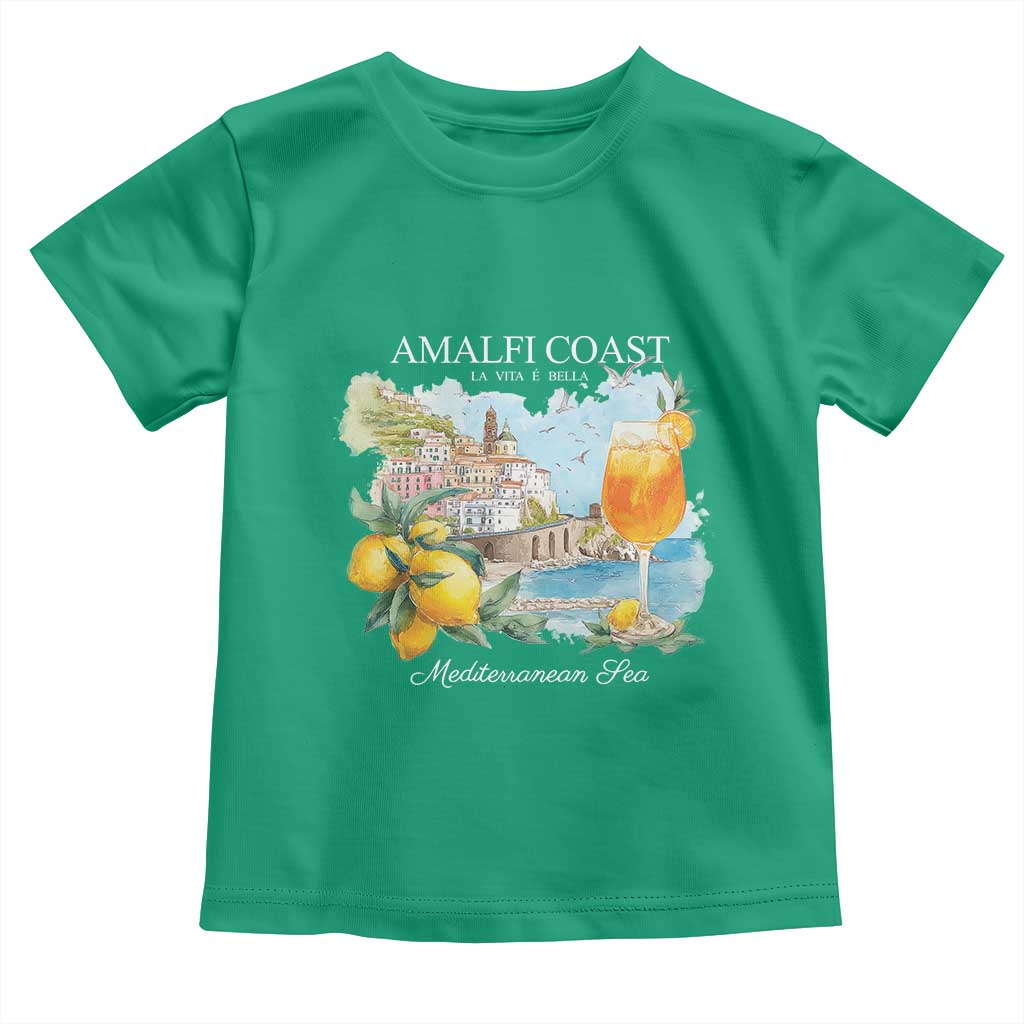 Amalfi Coast Italy Travel Toddler T Shirt La Vita E Bella Lemon Travel Souvenir - Wonder Print Shop