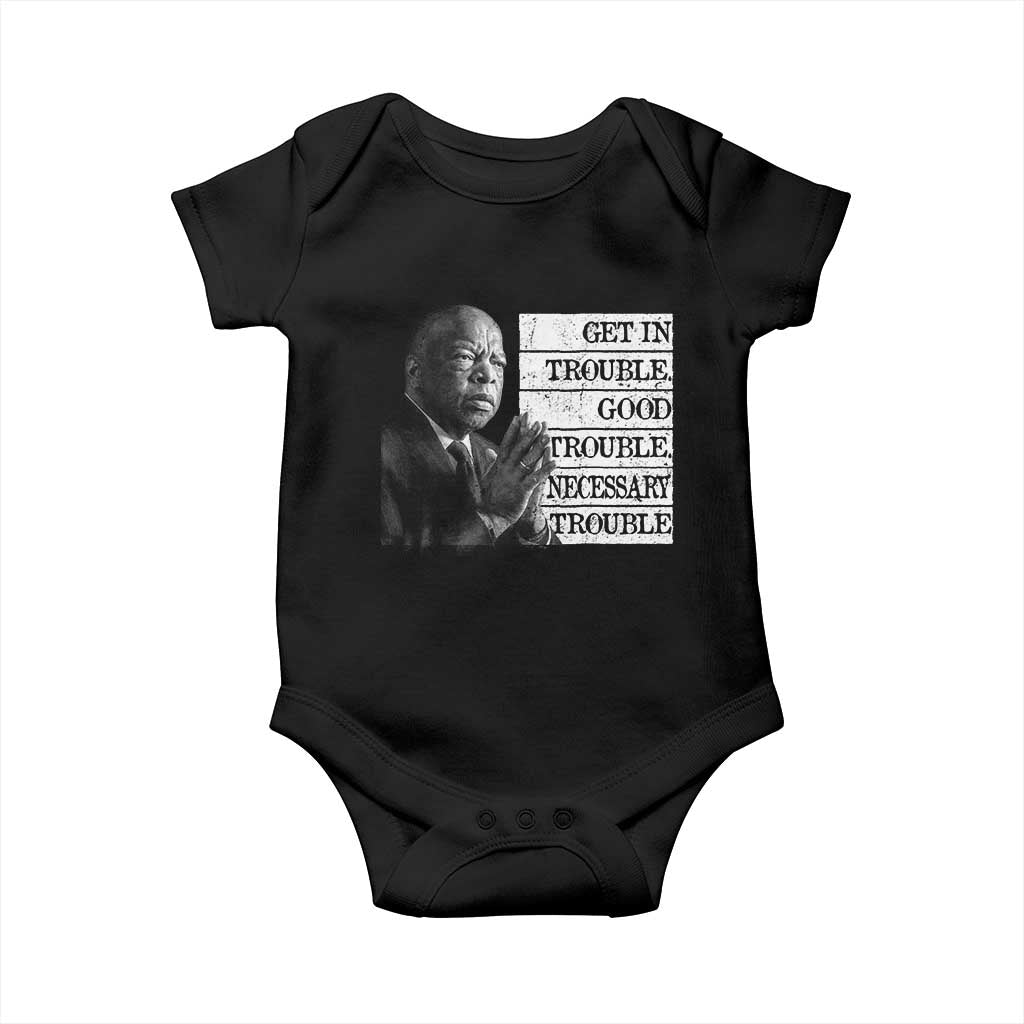 John Lewis Baby Onesie Get In Good Necessary Trouble Social Justice - Wonder Print Shop