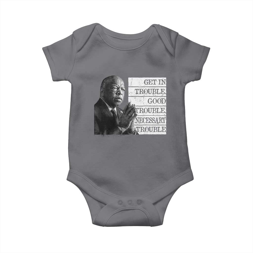 John Lewis Baby Onesie Get In Good Necessary Trouble Social Justice - Wonder Print Shop