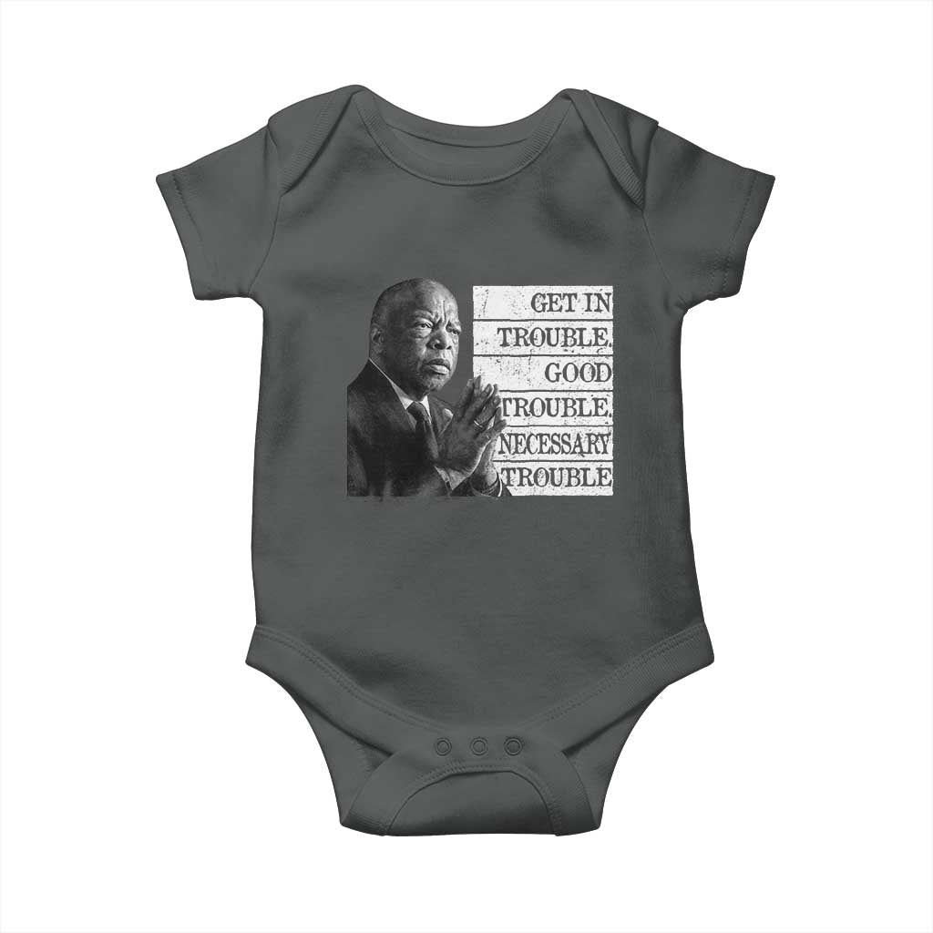 John Lewis Baby Onesie Get In Good Necessary Trouble Social Justice - Wonder Print Shop