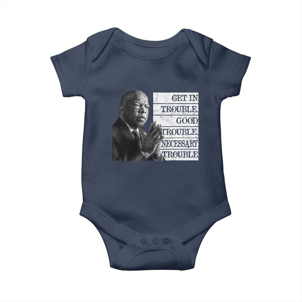 John Lewis Baby Onesie Get In Good Necessary Trouble Social Justice - Wonder Print Shop