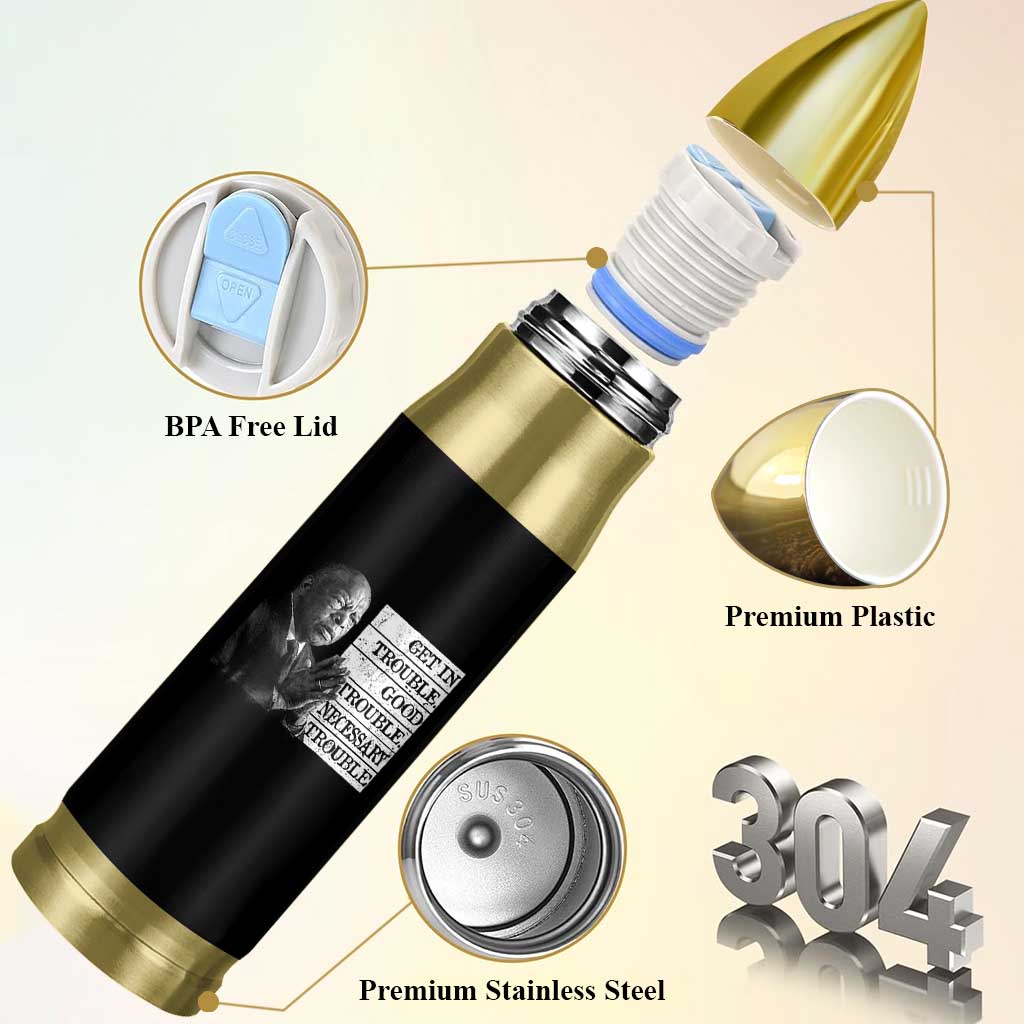 John Lewis Bullet Tumbler Get In Good Necessary Trouble Social Justice - Wonder Print Shop