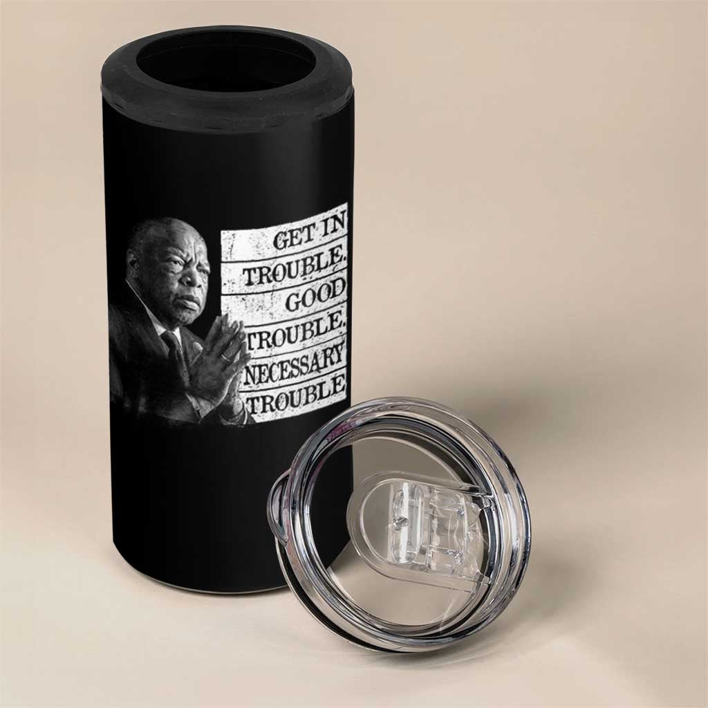 John Lewis 4 in 1 Can Cooler Tumbler Get In Good Necessary Trouble Social Justice - Wonder Print Shop