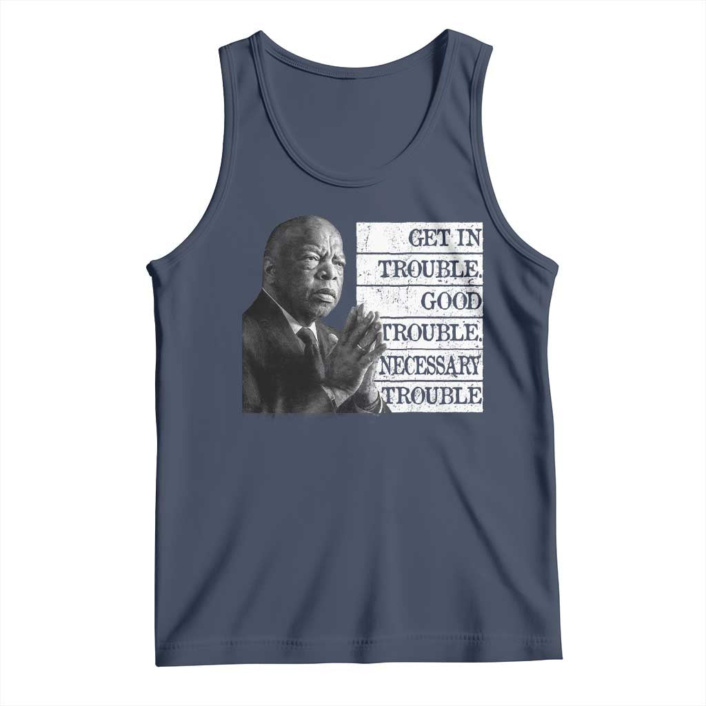 John Lewis Tank Top Get In Good Necessary Trouble Social Justice - Wonder Print Shop