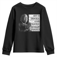 John Lewis Youth Sweatshirt Get In Good Necessary Trouble Social Justice - Wonder Print Shop