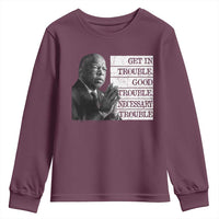 John Lewis Youth Sweatshirt Get In Good Necessary Trouble Social Justice - Wonder Print Shop