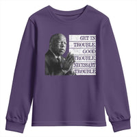 John Lewis Youth Sweatshirt Get In Good Necessary Trouble Social Justice - Wonder Print Shop