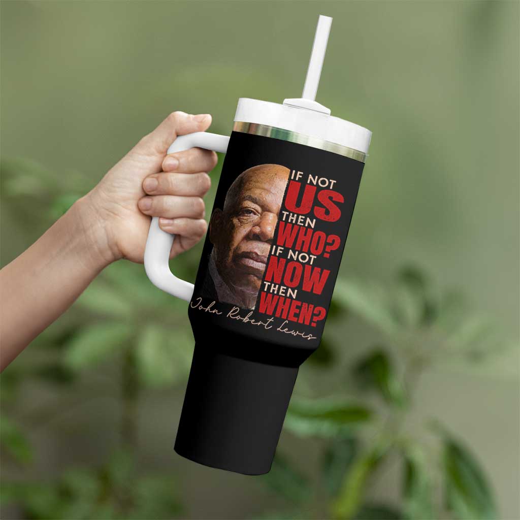 John Lewis Tumbler With Handle If Not Us Then Who If Not Now Then When - Wonder Print Shop