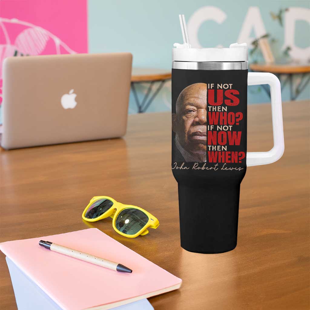 John Lewis Tumbler With Handle If Not Us Then Who If Not Now Then When - Wonder Print Shop