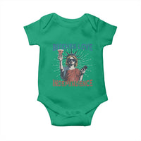 Funny Bitches Love Independence 4th Of July Baby Onesie Retro Statue Of Liberty - Wonder Print Shop