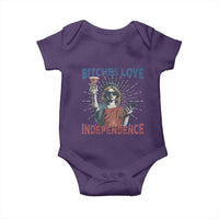 Funny Bitches Love Independence 4th Of July Baby Onesie Retro Statue Of Liberty - Wonder Print Shop