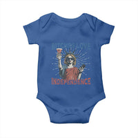 Funny Bitches Love Independence 4th Of July Baby Onesie Retro Statue Of Liberty - Wonder Print Shop