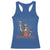 Funny Bitches Love Independence 4th Of July Racerback Tank Top Retro Statue Of Liberty - Wonder Print Shop