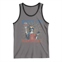 Funny Bitches Love Independence 4th Of July Tank Top Retro Statue Of Liberty - Wonder Print Shop