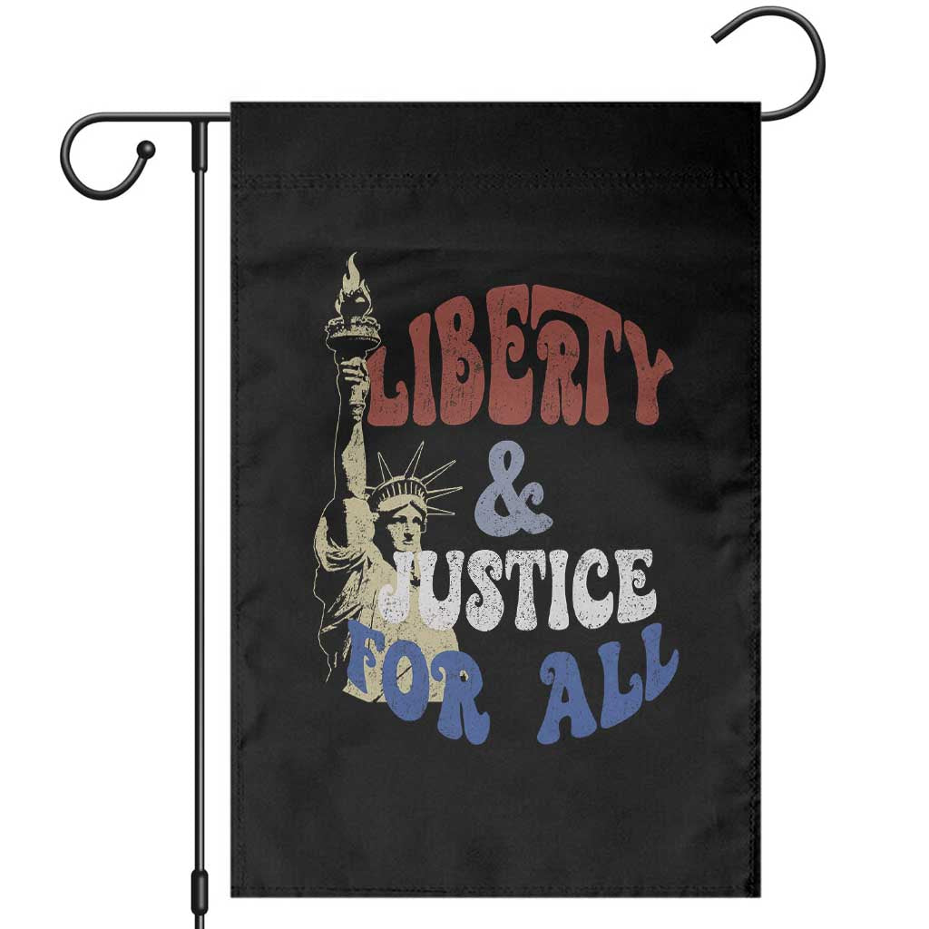 Funny 4th of July Liberty And Justice For All Garden Flag Statue Of Liberty - Wonder Print Shop