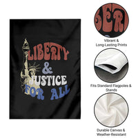 Funny 4th of July Liberty And Justice For All Garden Flag Statue Of Liberty - Wonder Print Shop