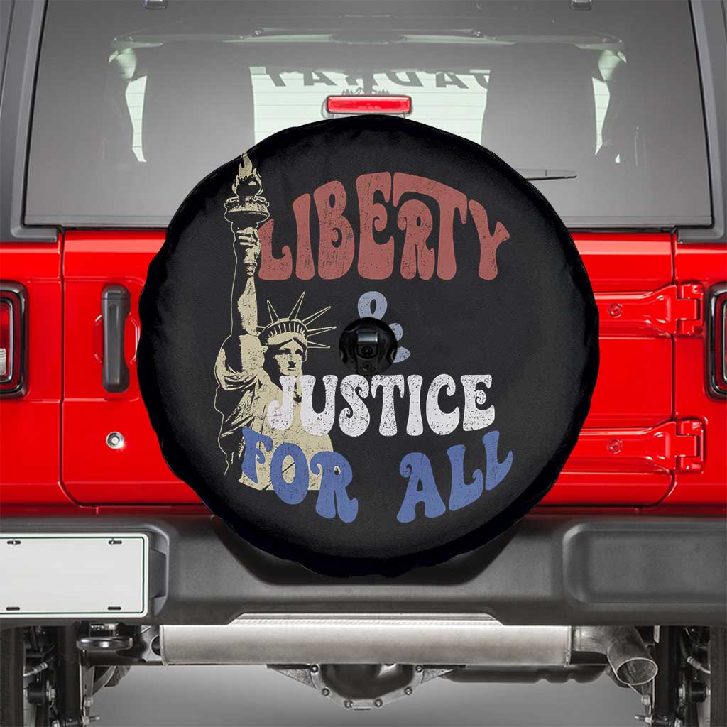 Funny 4th of July Liberty And Justice For All Spare Tire Cover Statue Of Liberty - Wonder Print Shop