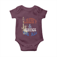Funny 4th of July Liberty And Justice For All Baby Onesie Statue Of Liberty - Wonder Print Shop