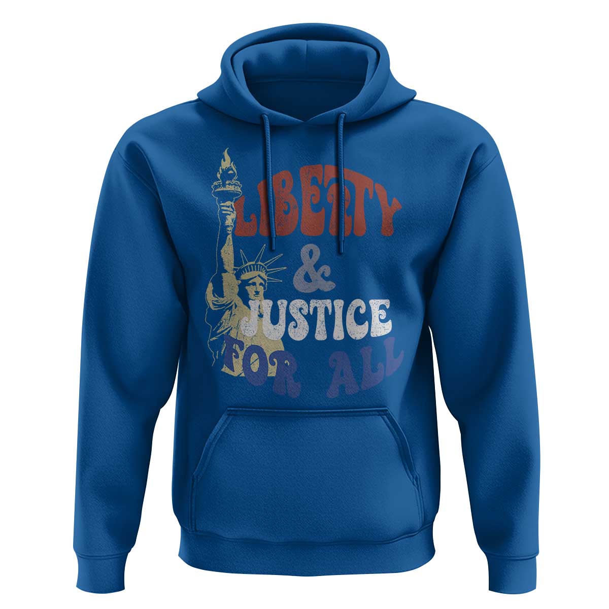 Funny 4th of July Liberty And Justice For All Hoodie Statue Of Liberty - Wonder Print Shop