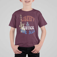 Funny 4th of July Liberty And Justice For All T Shirt For Kid Statue Of Liberty - Wonder Print Shop