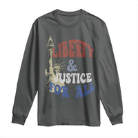 Funny 4th of July Liberty And Justice For All Long Sleeve Shirt Statue Of Liberty - Wonder Print Shop