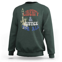 Funny 4th of July Liberty And Justice For All Sweatshirt Statue Of Liberty - Wonder Print Shop