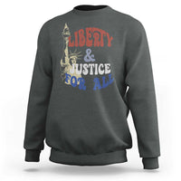 Funny 4th of July Liberty And Justice For All Sweatshirt Statue Of Liberty - Wonder Print Shop