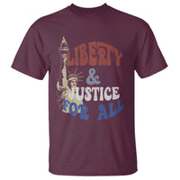 Funny 4th of July Liberty And Justice For All T Shirt Statue Of Liberty - Wonder Print Shop
