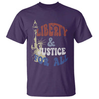 Funny 4th of July Liberty And Justice For All T Shirt Statue Of Liberty - Wonder Print Shop