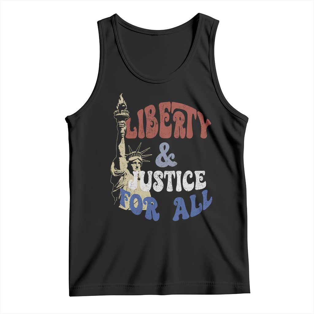 Funny 4th of July Liberty And Justice For All Tank Top Statue Of Liberty - Wonder Print Shop